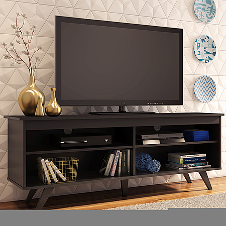 59" Madesa 4-Shelf TV Stand & Media Console w/ Cable Management for 55-65" TVs (Black) $69.99 + Free Shipping w/ Walmart+ or on $35+