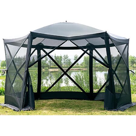 11.5' x 11.5' Ever Advanced Pop-Up Screen House Gazebo Tent w/ 3-Minute Setup $130