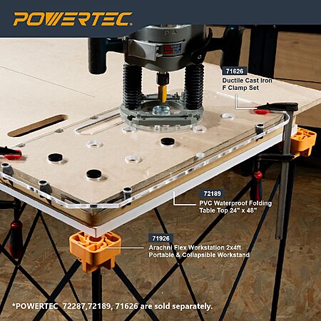 POWERTEC MFT Worktop Jig - Router Template for 3/4