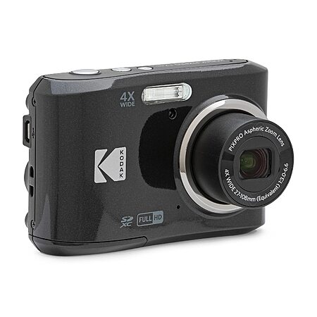 Kodak PIXPRO FZ45 16MP Compact Digital Camera, 4X Optical Zoom, AA, Black