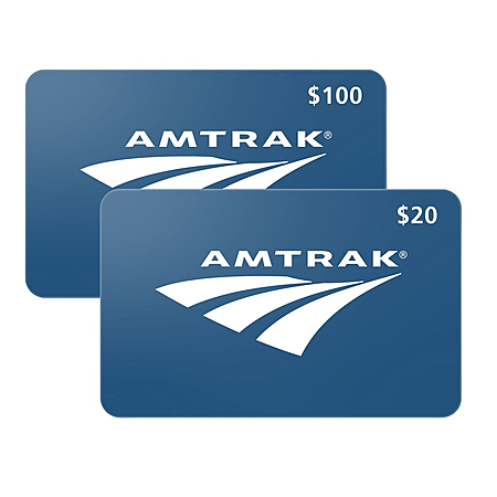 Costco Online - Amtrak $100+$20 eGift Cards for $100 (Email Delivery)
