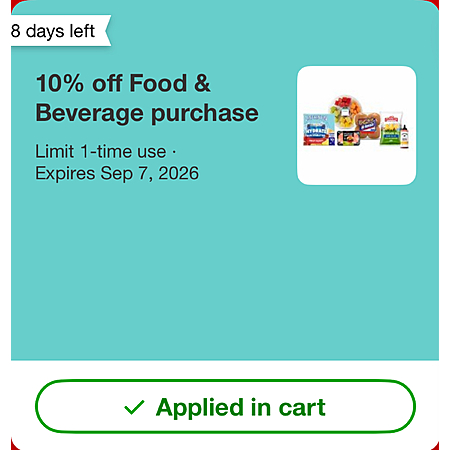 Target Circle YMMV stacking offers on grocery - $5 off of $30 and 10% off grocery