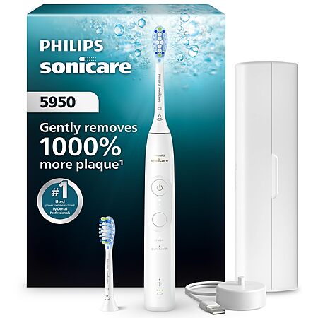 Early Prime Big Deal (Only Prime account): Philips Sonicare 5950 Rechargeable Electric Toothbrush, 2 Brush Head, various colors