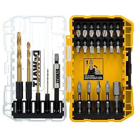 DEWALT Tough Grip 27 Pc Screwdriver Bit Set and Impact Drill Driver Bit Set,(DWAF2504TG) $15.98