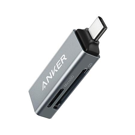 Anker SD Card Reader USB C, Dual Slots USB Type C to Micro SD Card Adapter