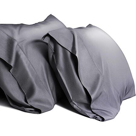 Cooling Queen Pillowcases 2-Pack $10.19 (Dark Grey) + Free Prime Shipping