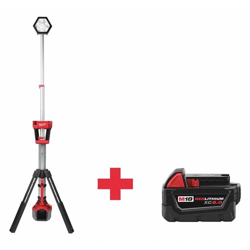 M18™ Cordless Job Site Light, Rocket LED, 18.0 Voltage, LED, 1100 Lumens, 5.0 XC Battery Included, $199 @ Grainger