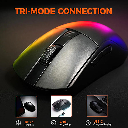 40% OFF DAREU A950GM Tri-Mode Wireless Gaming Mouse,26K DPI,60g Lightweight