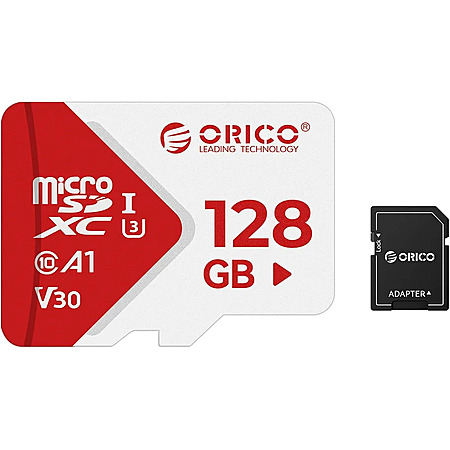 40% OFF ORICO 128GB SDXC TF Card - UHS-I U3 Class 10 V30 A1 Memory Card with SD Adapter for 4K Video Recording, Drones, Action Cameras & Mobile Devices