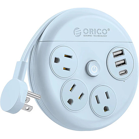 5% on-site direct reduction+40% off-site reduction, ORICO Travel Power Strip, 4Ft Wrap-Around Extension Cord