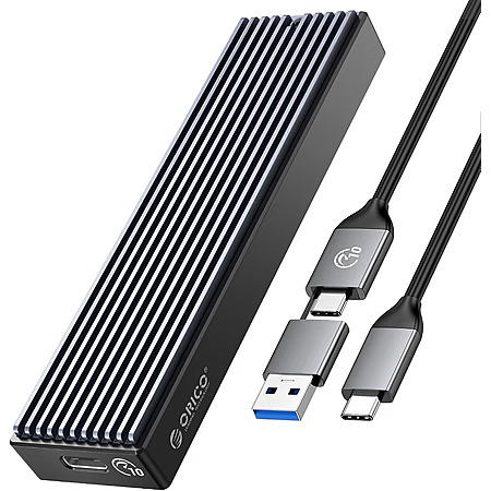ORICO M.2 NVMe SSD Enclosure, USB 3.1 Gen 2 (10 Gbps) PCIe External Adapter NVMe Case for 2230/2242/2260/2280 M.2 SSD up to 8TB, UASP Supported - M2PV