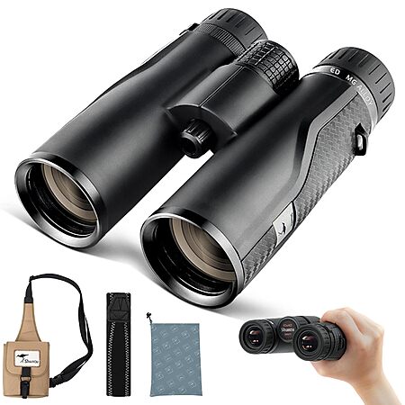 8x42 HD Binoculars ED Glass, BAK4 Prism, Waterproof & Fogproof for Bird Watching