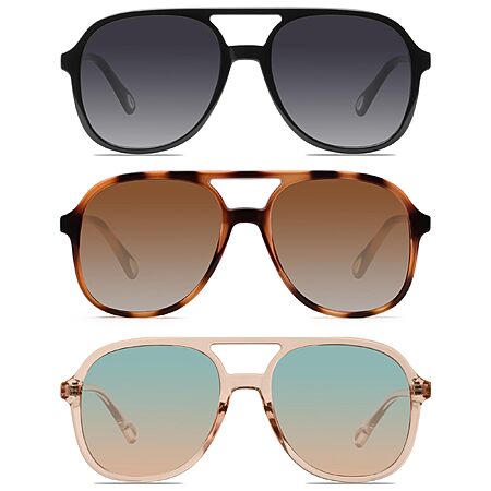 Retro Aviator Sunglasses $8.50 - Shipping is free w/ Prime or on $35+ orders.