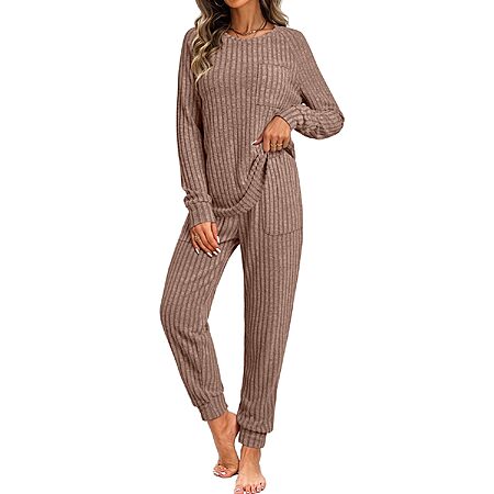 JUSTFASHIONNOW Women’s Ribbed Lounge Set