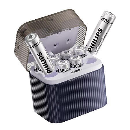 PHILIPS 8-Pack Rechargeable AA Lithium Batteries