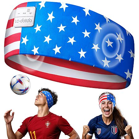 LC-dolida USA Flag Bluetooth Sports Headband