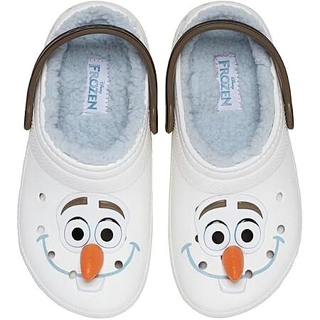 Prime: Crocs Toddlers' Frozen Olaf Classic Fuzzy Lined Slip On Clogs (size 4, 5) $10 + Free S&H