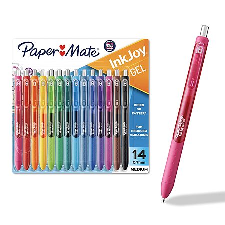 42-Count Paper Mate InkJoy Assorted Colors Gel Pens (0.7mm, Medium Point)