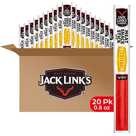 20-Count 0.8-Oz Jack Link's Beef Sticks (Classic Teriyaki) $8.55 w/ S&S + Free S&H w/ Prime or $35+
