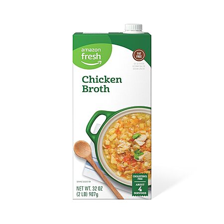 Prime Members: 4-Count 32-Oz Amazon Fresh Chicken or Beef Broth $4.69 w/ S&S + Free S&H