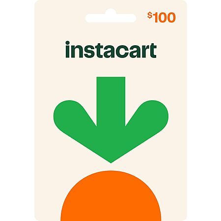 $100 Instacart Gift Card (Physical Card) $85 + Free S/H