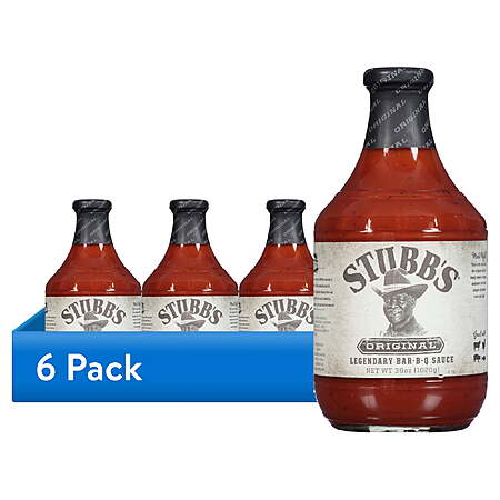 6-Pk 36-Oz Stubb's Original BBQ Sauce $15 w/ S&S