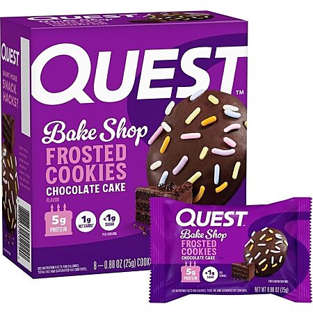 8-Ct 0.88-Oz Quest Nutrition Frosted Protein Cookies (Chocolate Cake) $5.40