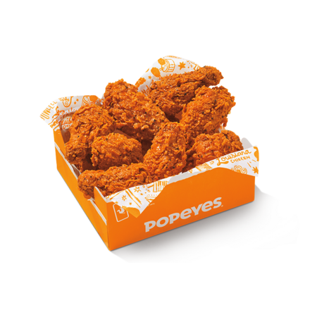Popeyes: 12-Pc Wings (Boneless or Bone-In) or 12-Pc Tenders (3 Flavors) $12 + Free Pickup
