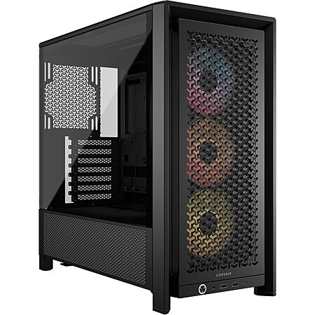 CORSAIR 4000D RS ARGB Frame Modular Mid-Tower ATX PC Case w/ 3x Fans $80 + Free S&H
