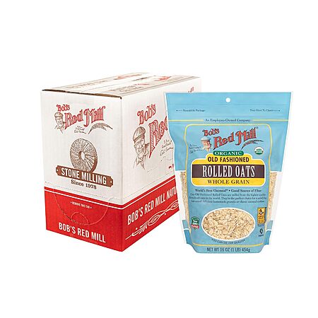 4-Pk 16-Oz Bob's Red Mill Organic Old Fashioned Rolled Oats $9 w/ S&S