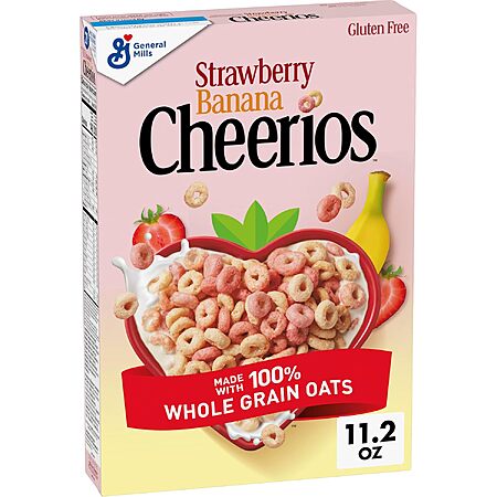 Breakfast Cereal: 11.2-Oz Cheerios (Strawberry Banana) $2.35 w/ S&S & More