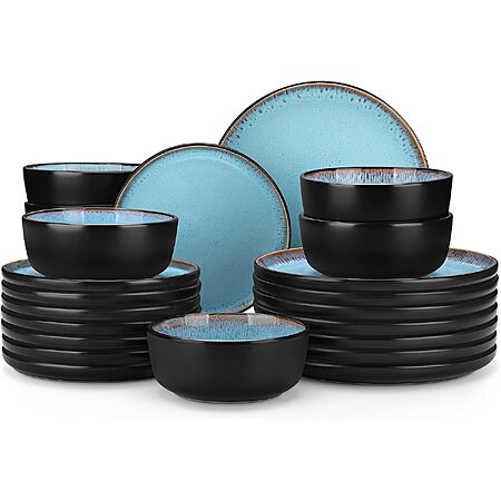 24-Pc vancasso AMBER Stoneware Dinnerware Set for 8 (Light Blue) $54.45 + Free S&H