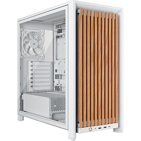 Prime Members: Corsair Frame 4000D Wood RS Modular Mid-Tower ATX PC Case (White/Oak) $100 + Free S&H