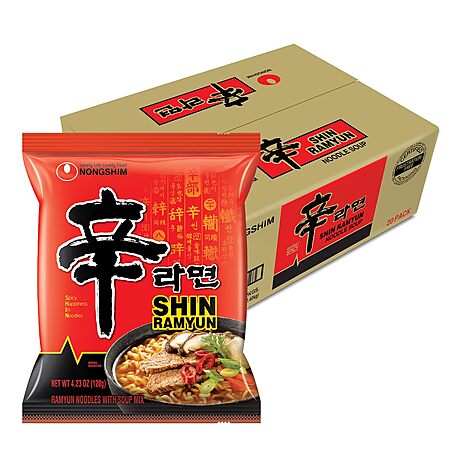 20-Pk 4.2-Oz Nongshim Shin Ramyun Spicy Ramen Noodles (Beef) $13.25 w/ S&S