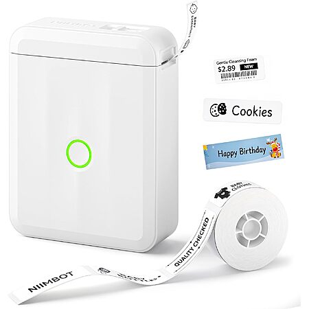 NIIMBOT D110 Bluetooth Label Printer Machine (White) $8