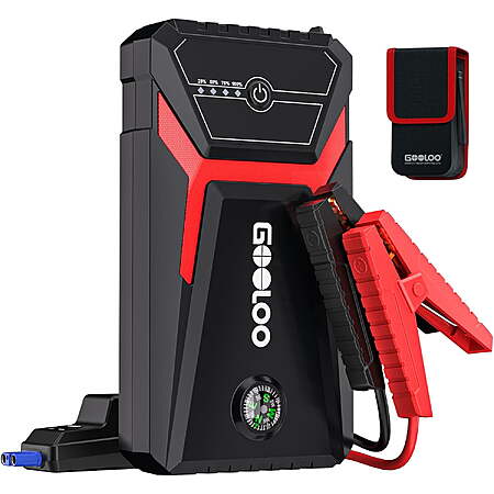 GOOLOO Car Jump Starter,1500A Peak 12V Battery Jump Box with Quick Charge Out(Up to 6.0L Gas and 4.0L Diesel Engines),GE1500 $38.77@Walmart