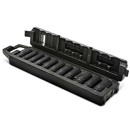 Husky 1/2 in. Drive SAE 6-Point Deep Impact Socket Set with Storage Case (11-Piece)