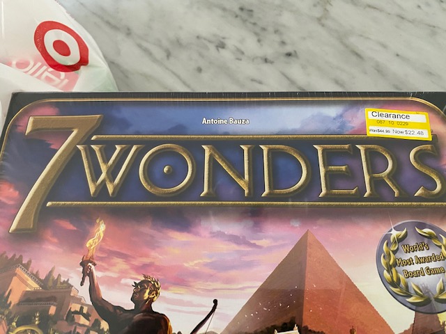 7 wonders board game $22.48 on clearance in store at Target
