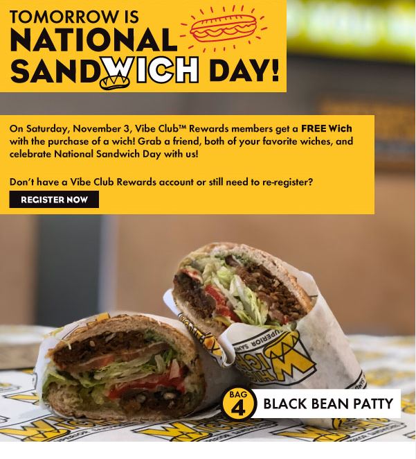 whichwich - Buy one get one free for vibe club rewards members