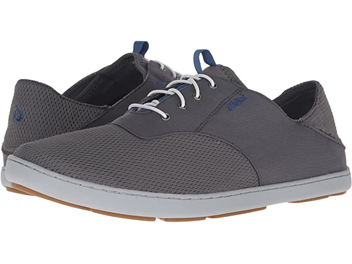 Olukai Nohea Moku Men’s No Tie Boat Shoes Fog/Charcoal $40, Regular $100: Free Shipping and Returns