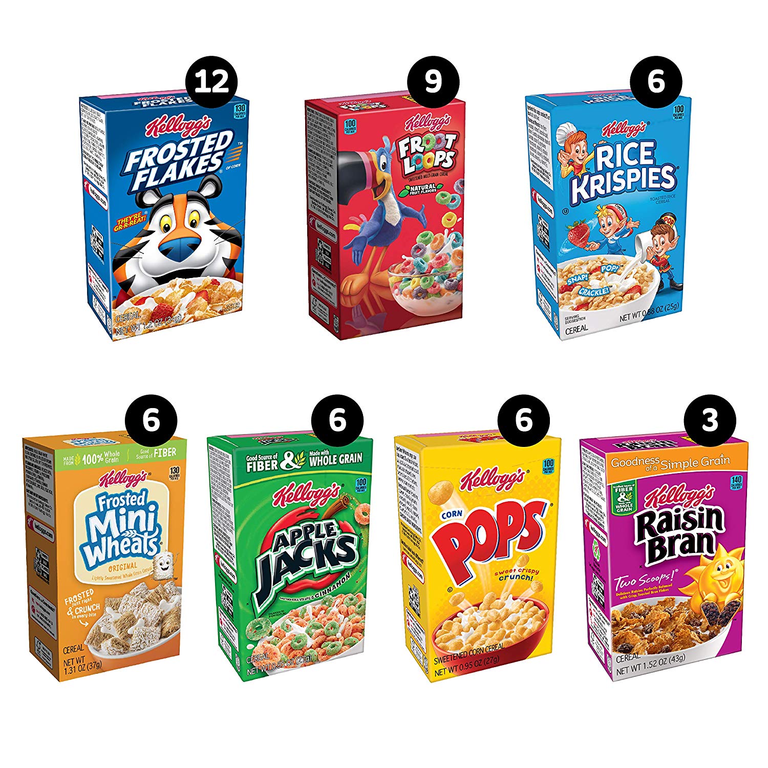 Kellogg's, Breakfast Cereal, Single-Serve Boxes, Variety Pack ,48 Count - $9.38 S&S