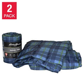 Costco - Eddie Bauer 2pack - Packable Down Alternative Throw - $16.97