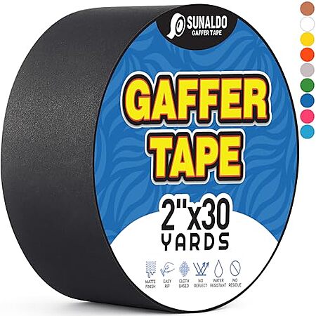 Select Accounts: SUNALDO 2" x 30 Yards Heavy Duty Gaffers Tape (various) from $4.25 w/ S&S