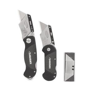 Husky Folding Lock Back Utility Knife Set (2-Piece) $4.97 w/store pick up ~ Home Depot