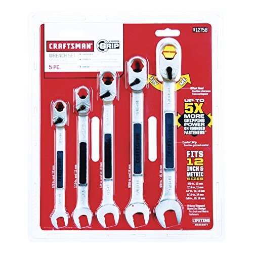 Craftsman Extreme Grip 5 piece wrench set $15 Amazon free shipping w/ prime