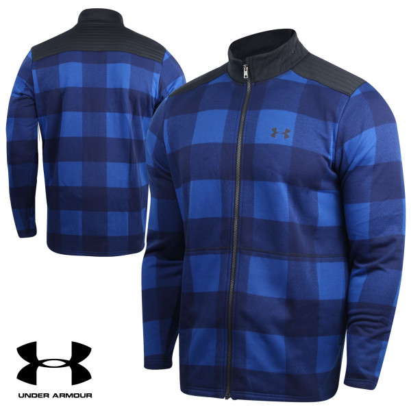 Under Armour Field Fleece Plaid Full Zip Jacket Blue or Red Small or Medium 25 Free Shipping