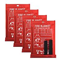 4-Pack Smilco Emergency Fire Blanket for Home & Kitchen - 40x40 Flame-Retardant Fiberglass Fire Suppression Blankets $12.49 + Free Shipping w/ Prime or on $35+