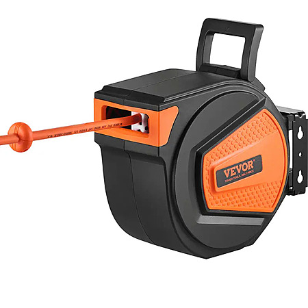VEVOR Retractable Air Hose Reel 3/8 IN x 50 FT Hybrid Air Hose Max ...