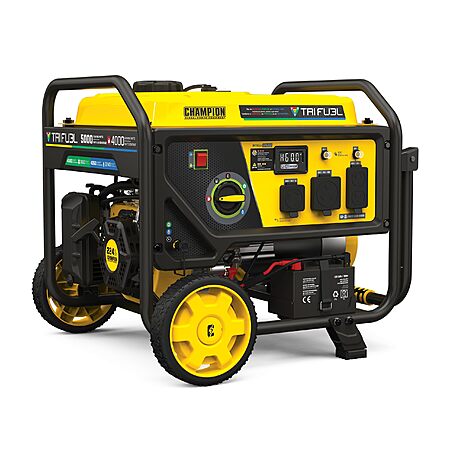 Champion TRI Fuel Portable Natural Gas Generator: 5k/4k Generator $559. ...
