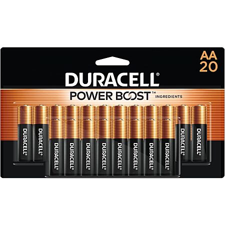 20-Pack Duracell Coppertop AA Alkaline Batteries w/ Power Boost Ingredients $9.20 w/ Subscribe & Save